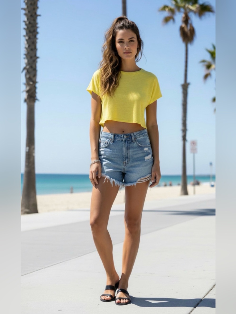 Aritzia WILFRED FREE Knit Cropped Top